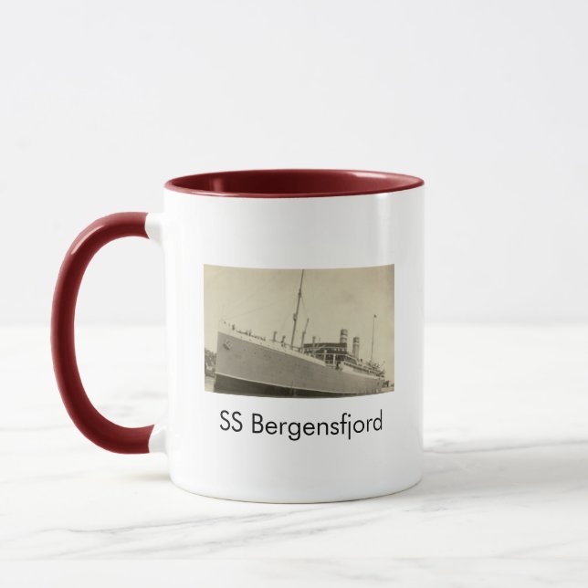 SS Bergensfjord Norsk Fartyg Kaffemugg (Vänster)