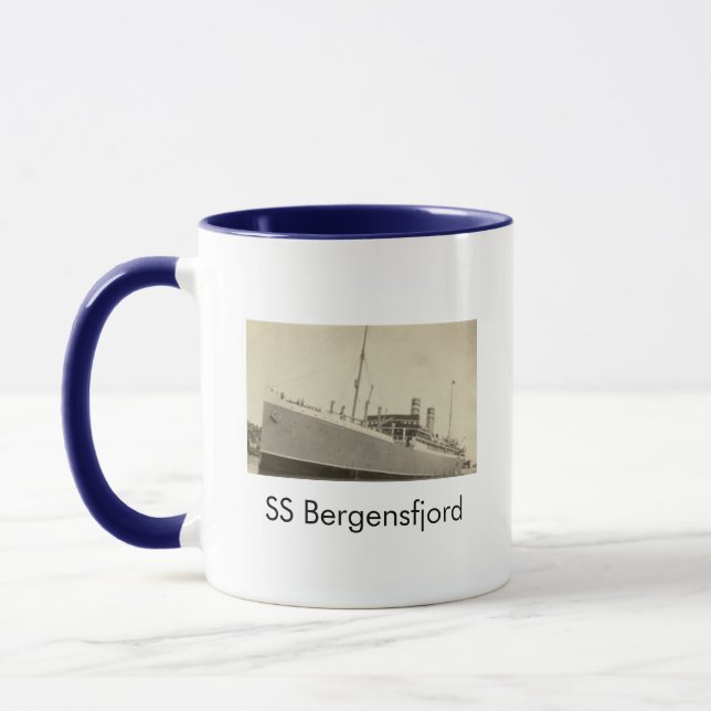 SS Bergensfjord Norska Frakten Coffee Mugg (Vänster)