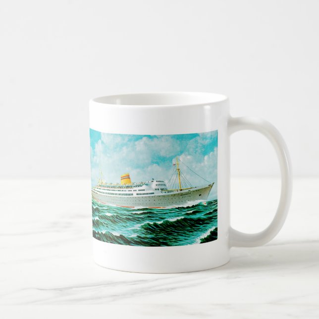ss Bergensfjord på havet Kaffemugg (Höger)