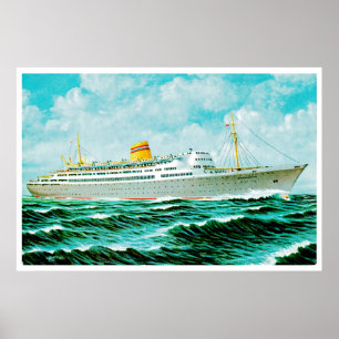 ss Bergensfjord på havet Poster