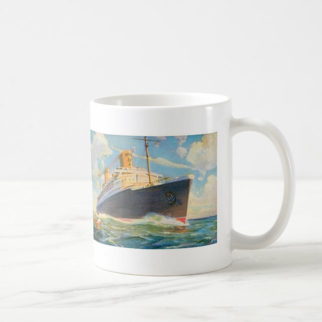 SS Bremen in Sea Kaffemugg (Höger)