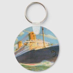 SS Bremen in Sea Nyckelring