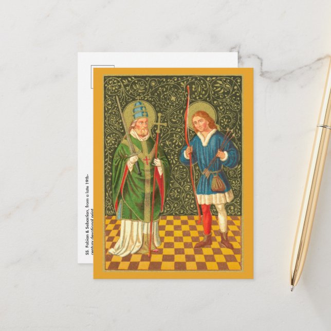 SS. Fabian & Sebastian (PA 01) Postkort Vykort (Fram/Back In Situ)