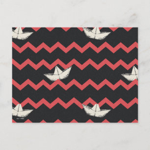 SS Georgie-båt Chevron-mönster Vykort