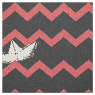 SS Georgie Boat Chevron Mönster Tyg