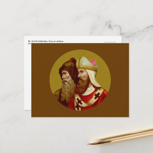 SS. Kyrillos & Methodios (M 001) Horisontell vykor Vykort (Fram/Back In Situ)