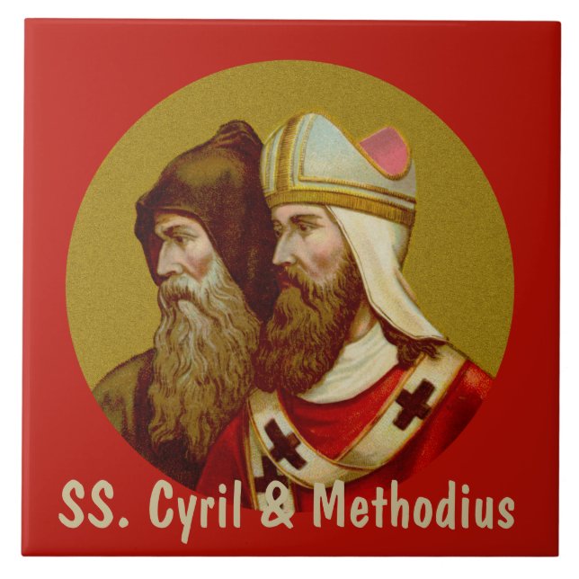 SS. Kyrillos & Methodios (M 001) Kakelplatta (Framsidan)