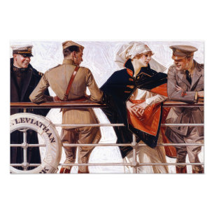 SS Leviathan, 1918, J. C. Leyendecker Fototryck