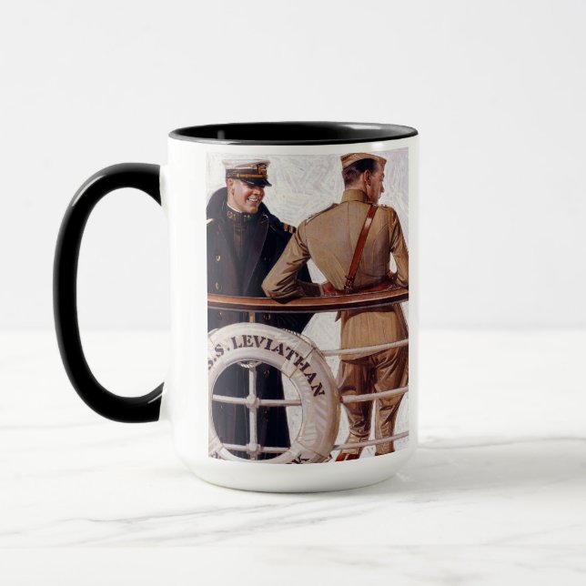 SS Leviathan, 1918, Joseph Christian Leyendecker Mugg (Vänster)