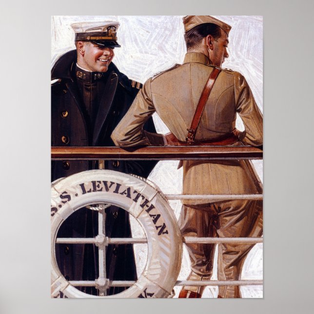 SS Leviathan, 1918, Joseph Christian Leyendecker Poster (Framsidan)