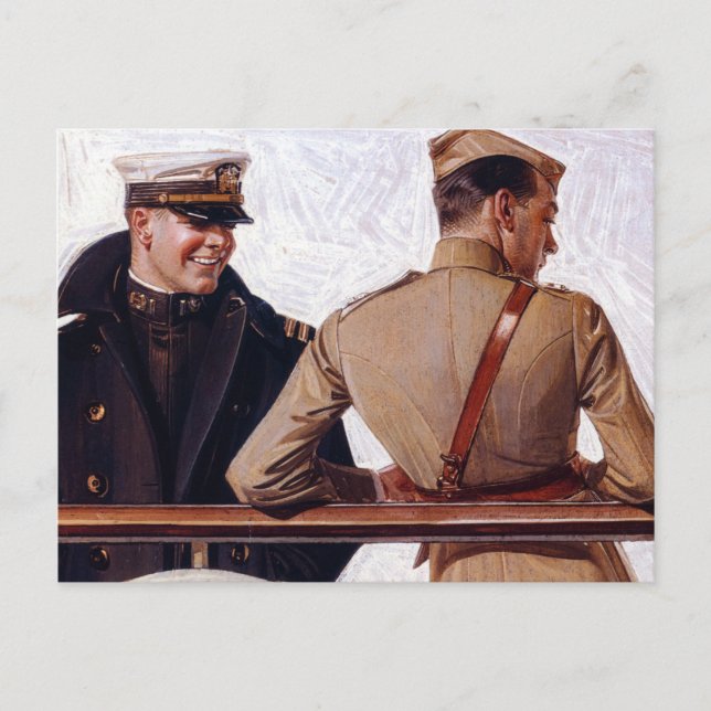 SS Leviathan, 1918, Joseph Christian Leyendecker Vykort (Framsida)