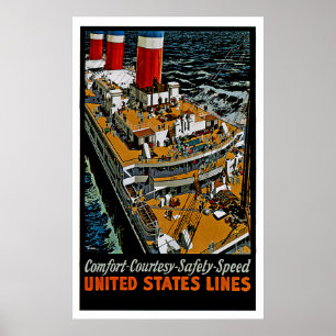 SS Leviathan Top Decks Poster