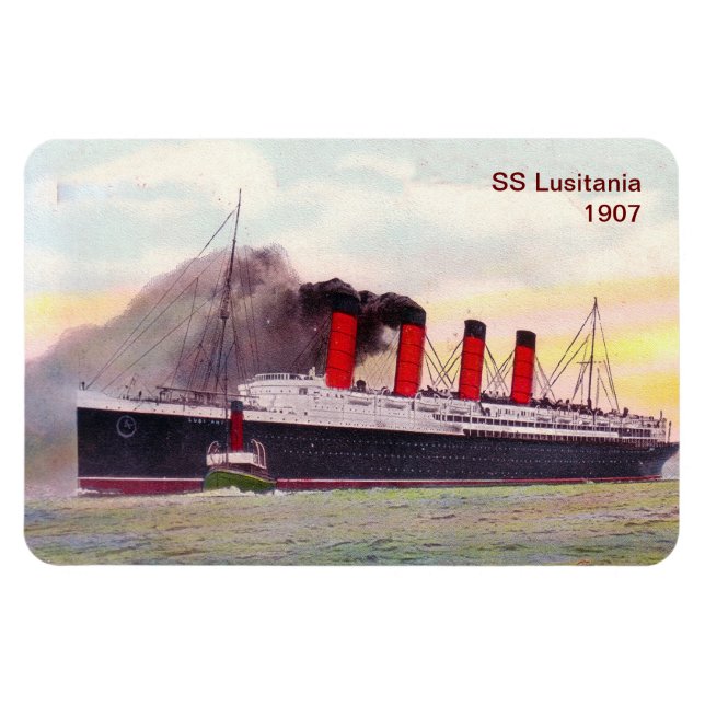 SS Lusitania 1907 Magnet (Horisontell)