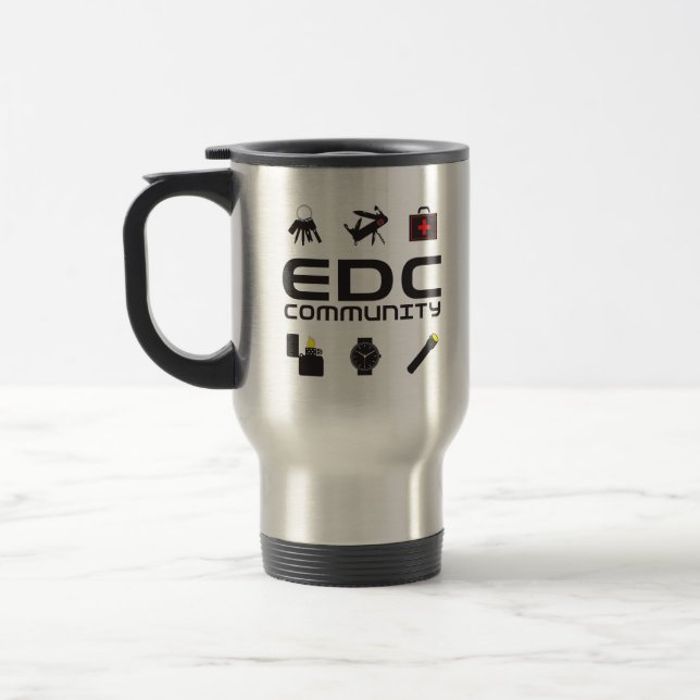 SS Mugg - EDCC-logotyp i svart w/färger (Vänster)