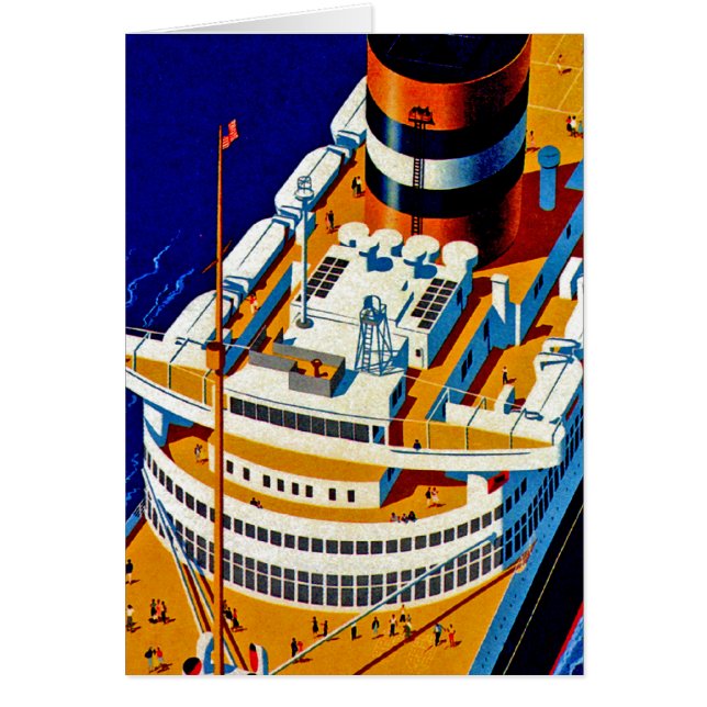 SS Nieuw Amsterdam Hälsningskort (Framsidan)