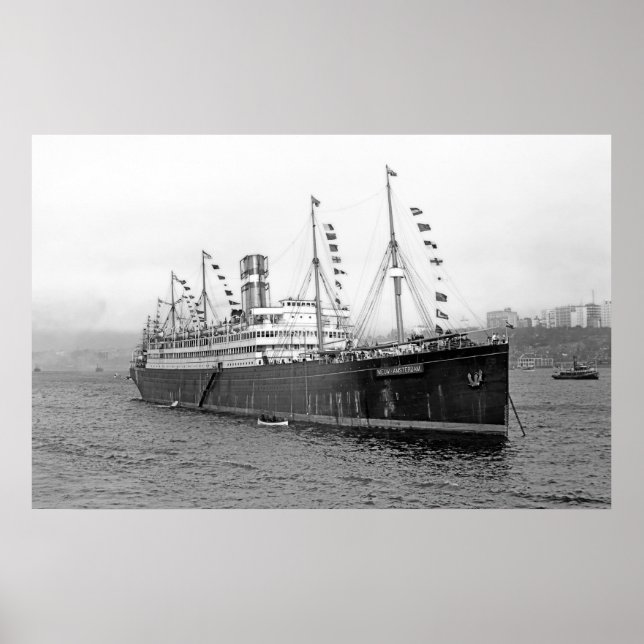SS Nieuw Amsterdam Poster (Framsidan)