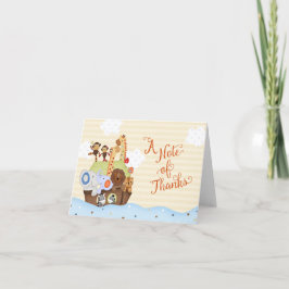 SS Noah/Noahs tack för arkbaby shower Kort