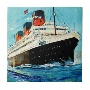 ss Paris ~ Fransk Line Kakelplatta