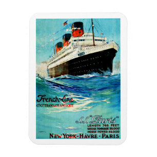 ss Paris ~ Fransk Line Magnet