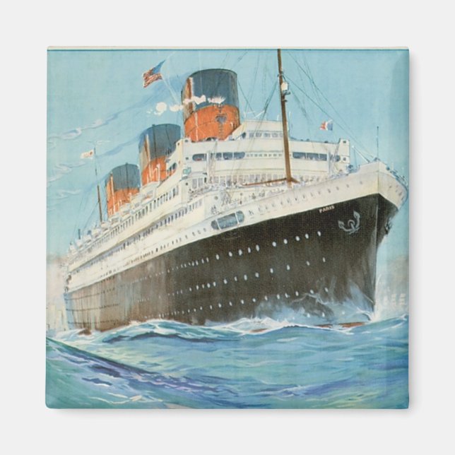 ss Paris - Fransken Line Magnet (Framsidan)