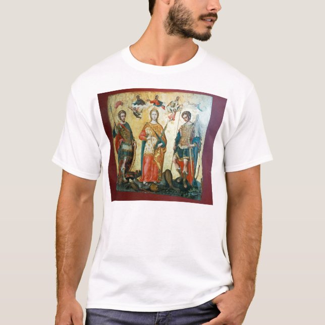 Ss. Sergius, Justina & Bacchus Tee Shirt (Framsida)