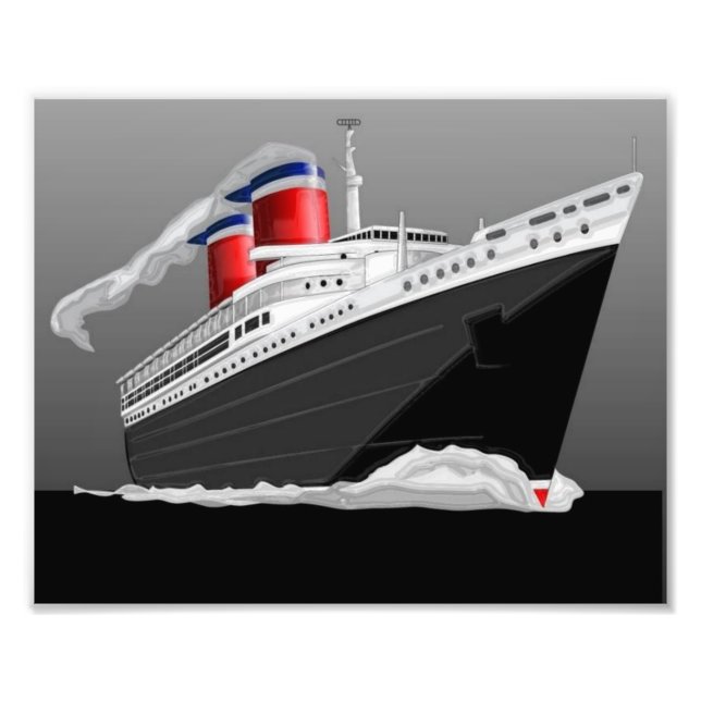 SS United Stater är på väg Fototryck (Framsidan)