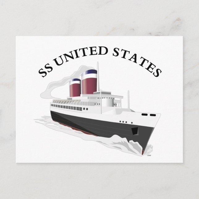 SS United Stater Vykort (Framsida)