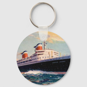 ss United States på havet Nyckelring