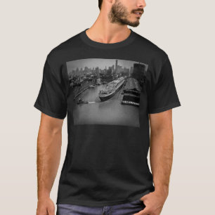 SS United States på pir i New York City Tee Shirt