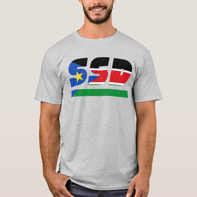 SSD South Sudan African ISO Code 3166 T Shirt (Framsida)