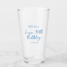 ssh det är en 30-årsdag namn datum blå enkel mini