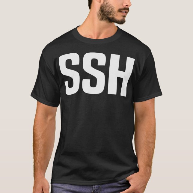 SSH Linu Programmer Webdev Webben Programming T Shirt (Framsida)