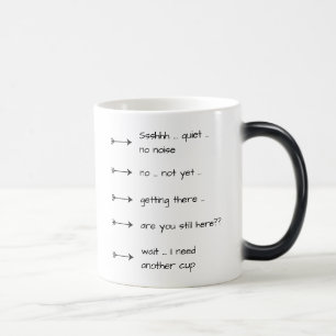 Sshhh Quiet No Noise Roligt Coffee Kopp Magic Mugg
