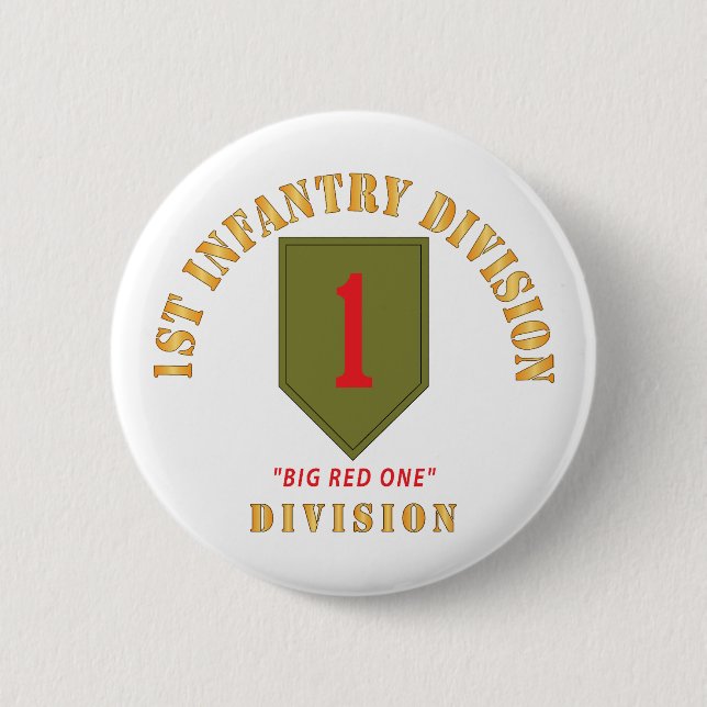SSI - 1st Infantry Division - Big Red One Knapp (Framsida)