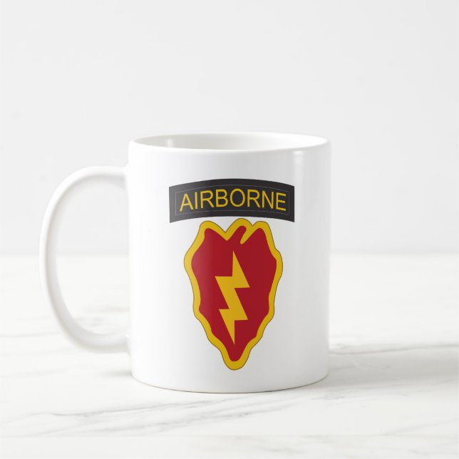 SSI - 25:e infanteridivisionen med text Kaffemugg (Vänster)