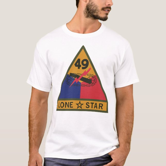 SSI - 49:e beväpnade divisionen med Namn T Shirt (Framsida)