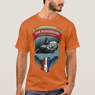 SSN782 USS Mississippi Crest T Shirt