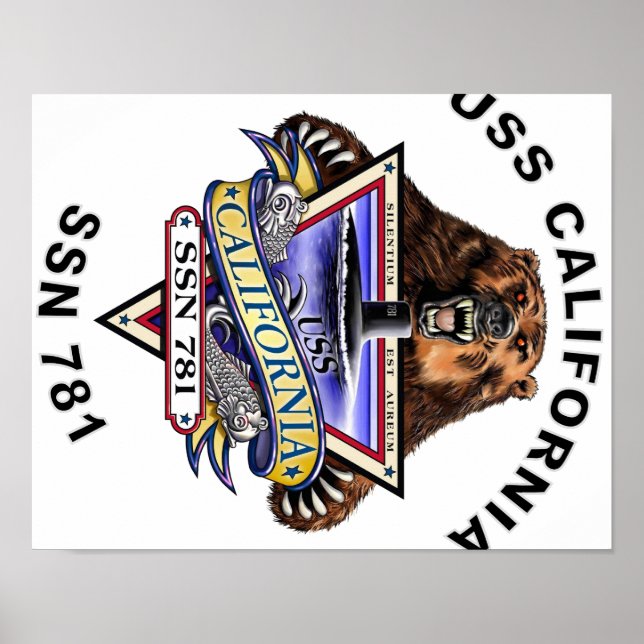 SSN 781 USS California Poster (Framsidan)