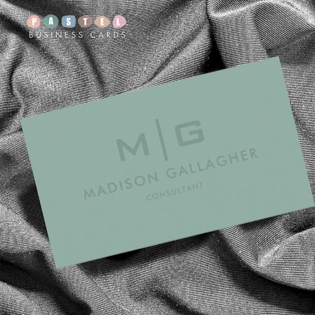 Ssolidt mjukt ljus pastell sage mossgrön färg visitkort (Solid Soft Light Pastel Sage Moss Green Color Business Card
)