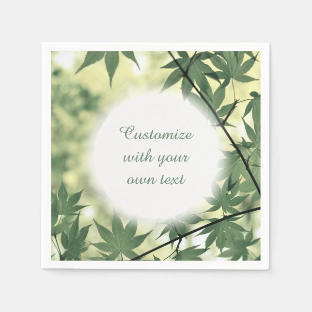 Ssolljus genom Anpassningsbar av aple Löv Pappersservett (Framsidan)