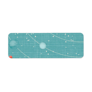 SSP-TECKNAD-KIDS SOLAR SYSTEM PAPPRA PLANETS STARS RETURADRESS ETIKETT