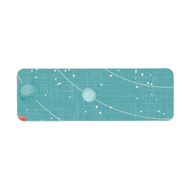 SSP-TECKNAD-KIDS SOLAR SYSTEM PAPPRA PLANETS STARS RETURADRESS ETIKETT (Framsidan)