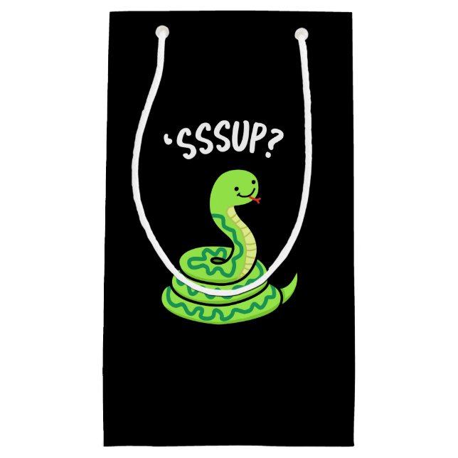 Sssup Funny Hissing Snake Pun Mörk BG (Framsidan)