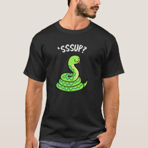 Sssup Funny Hissing Snake Pun Mörk BG T Shirt