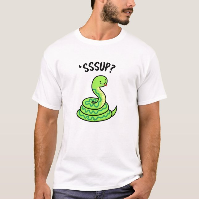 Sssup Funny Hissing Snake Pun T Shirt (Framsida)