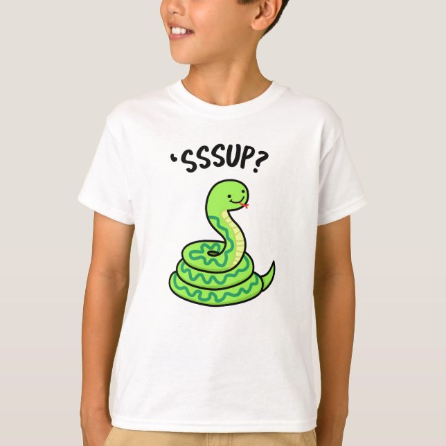 Sssup Funny Hissing Snake Pun T Shirt (Framsida)