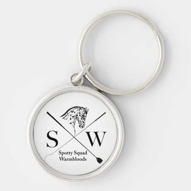 SSW Keychain Rund Silverfärgad Nyckelring (Framsidan)