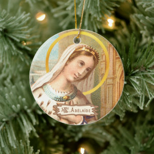 St. Adelaide, Heliga Roman Empress (LT 03) Julgransprydnad Keramik