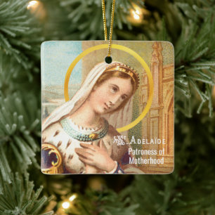 St. Adelaide, Heliga Roman Empress (LT 03) Julgransprydnad Keramik
