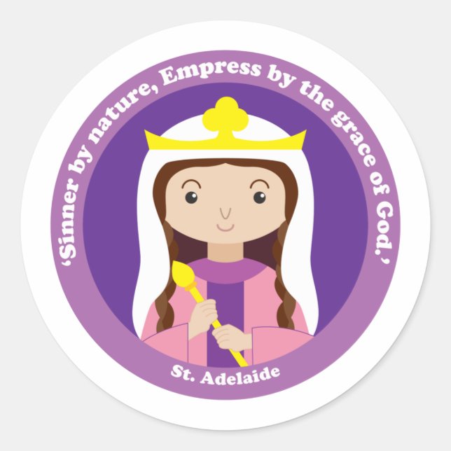 St. Adelaide Runt Klistermärke (Framsida)